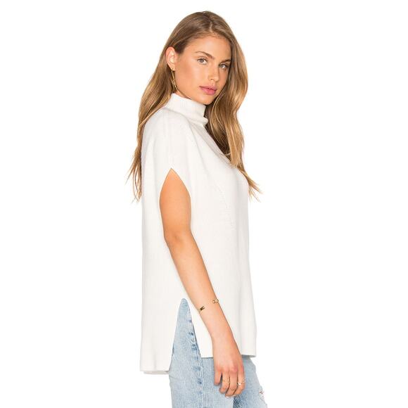 Vince Sleeveless Turtleneck Wool Cashmere Sweater Vest Off White Size XS - Picture 2 of 7